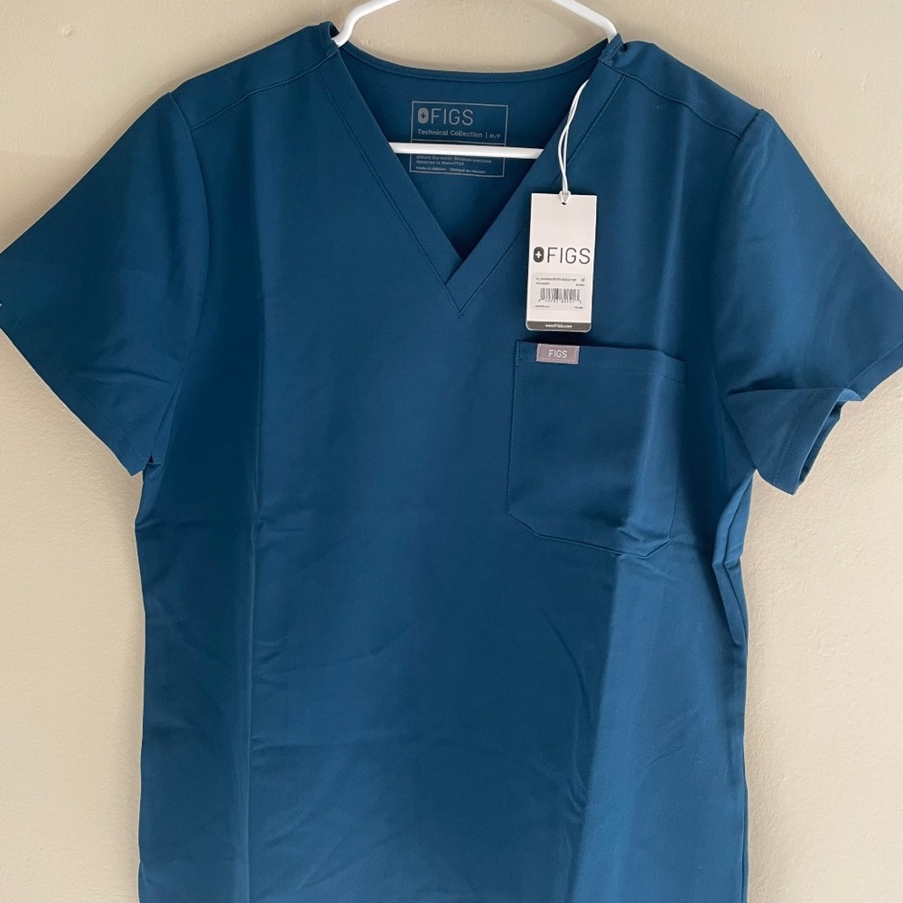 Figs Deep Reef Catarina Scrub Top Size M/P